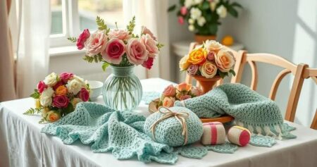 Artesanato com crochê para o dia das mães