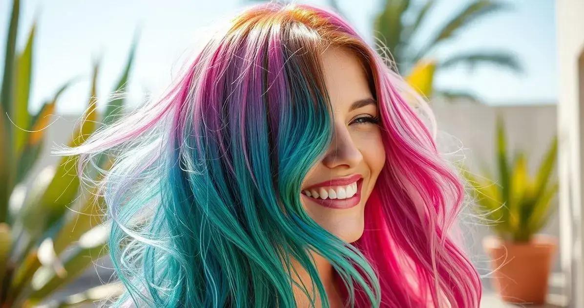 Cabelos coloridos cuidados