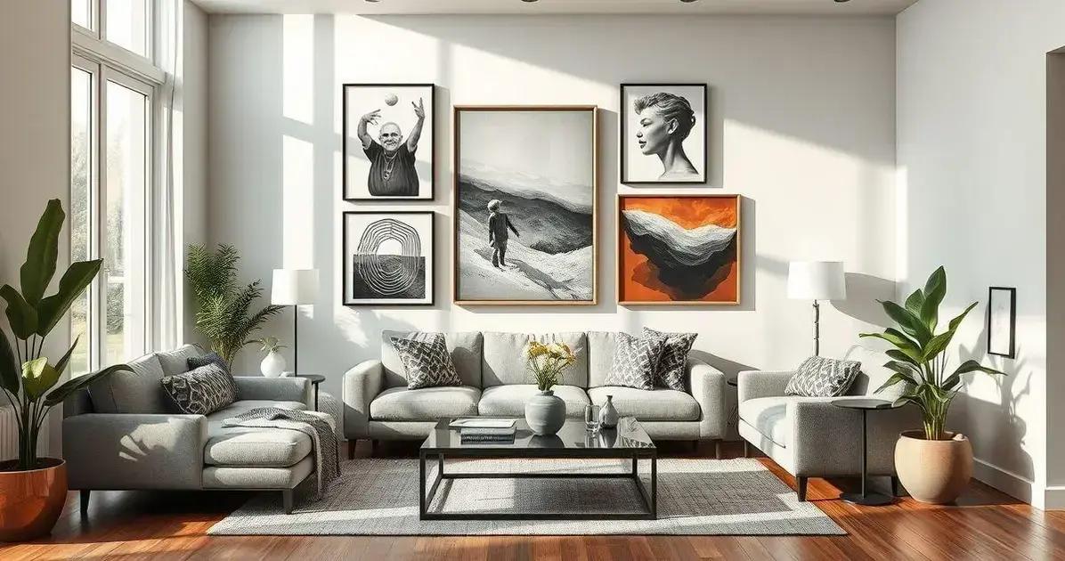 Como usar quadros pequenos na decoração da sala