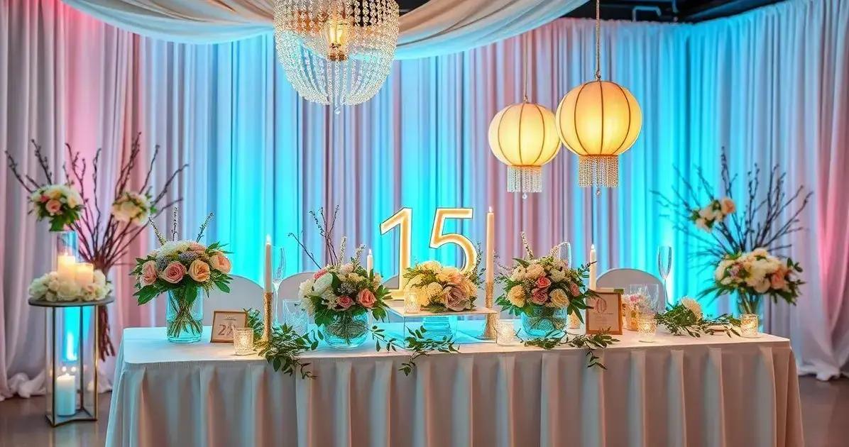 decoração de festa de 15 anos