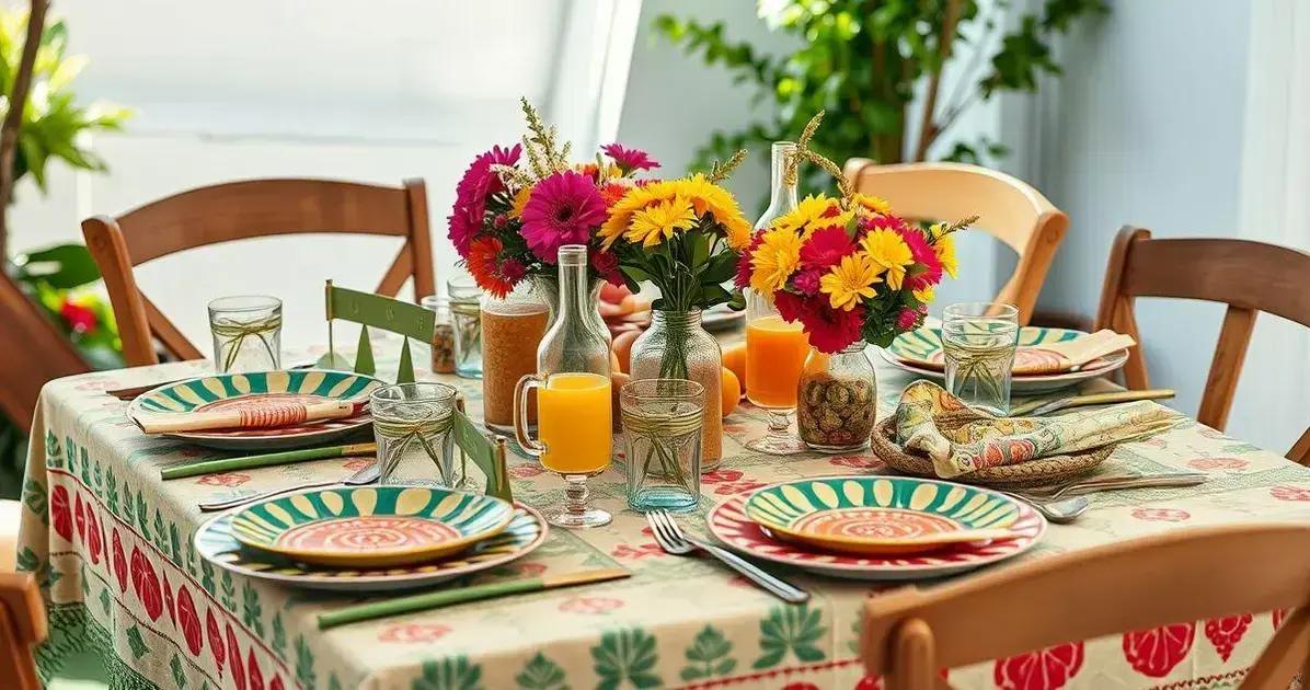 decoração de mesa em festa junina