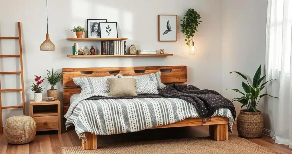 Decoração de quarto com cabeceira criativa: faça você mesmo