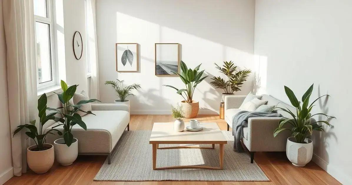 Decoração minimalista para apartamentos pequenos
