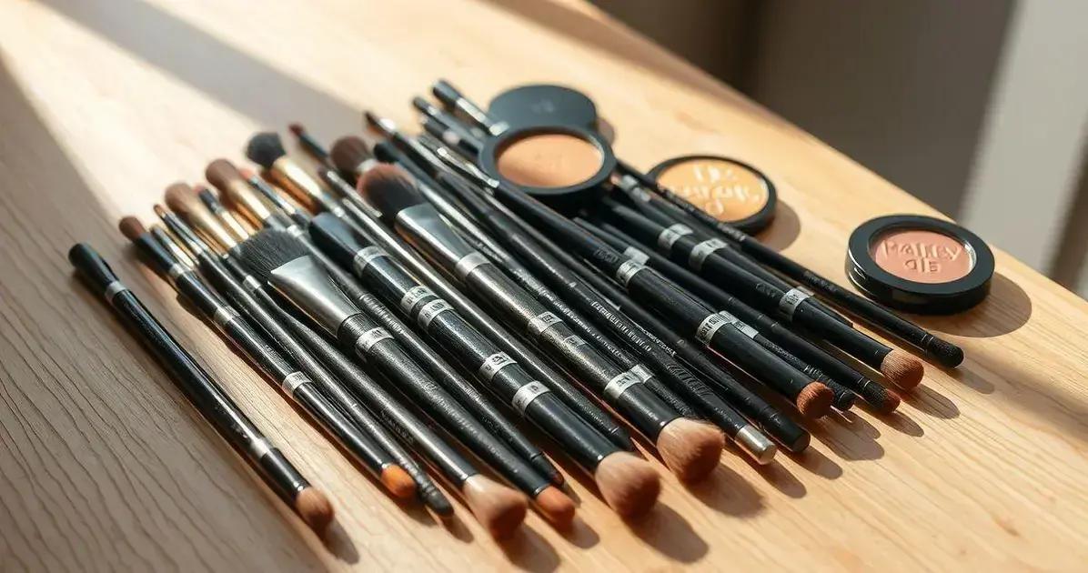 Guia de pincéis de maquiagem