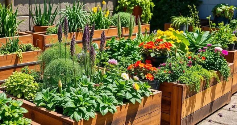 Horta em caixotes de madeira: estilo rústico e funcional