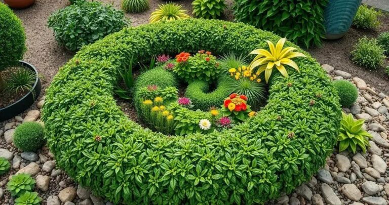 Horta em espiral: design criativo e funcional