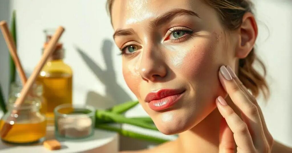 Máscara facial para acne