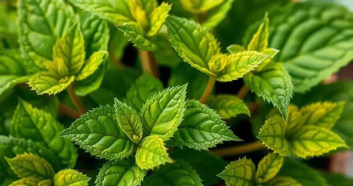 planta com folhas amareladas