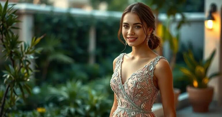 Vestido de festa elegante