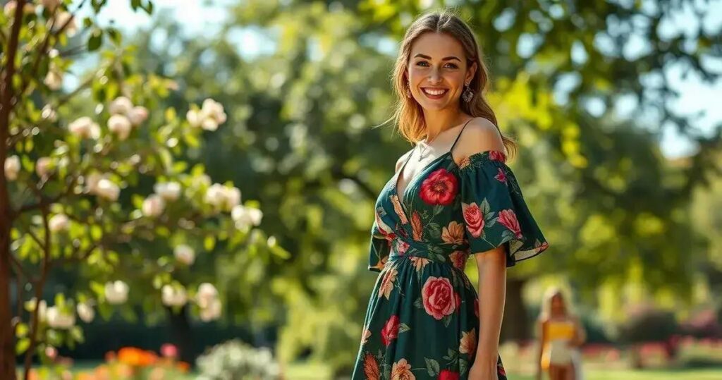 Vestido midi estampado