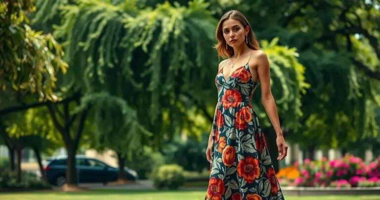 Vestido midi estampado
