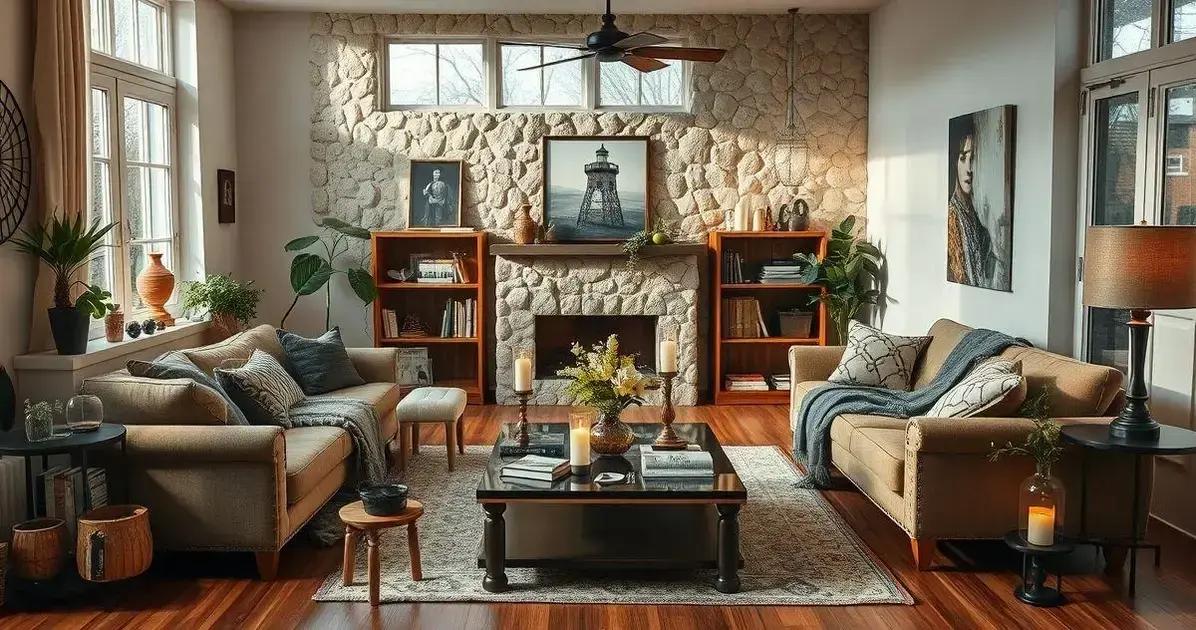 Decoração de sala com lareira: aconchego e charme