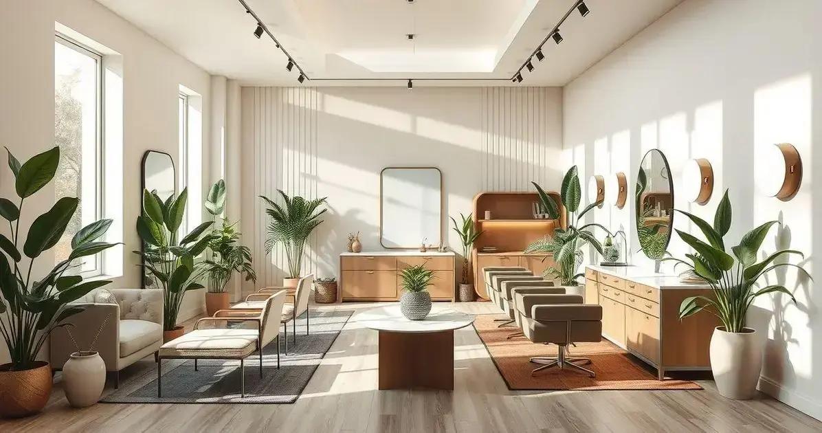 decoração de salão de beleza