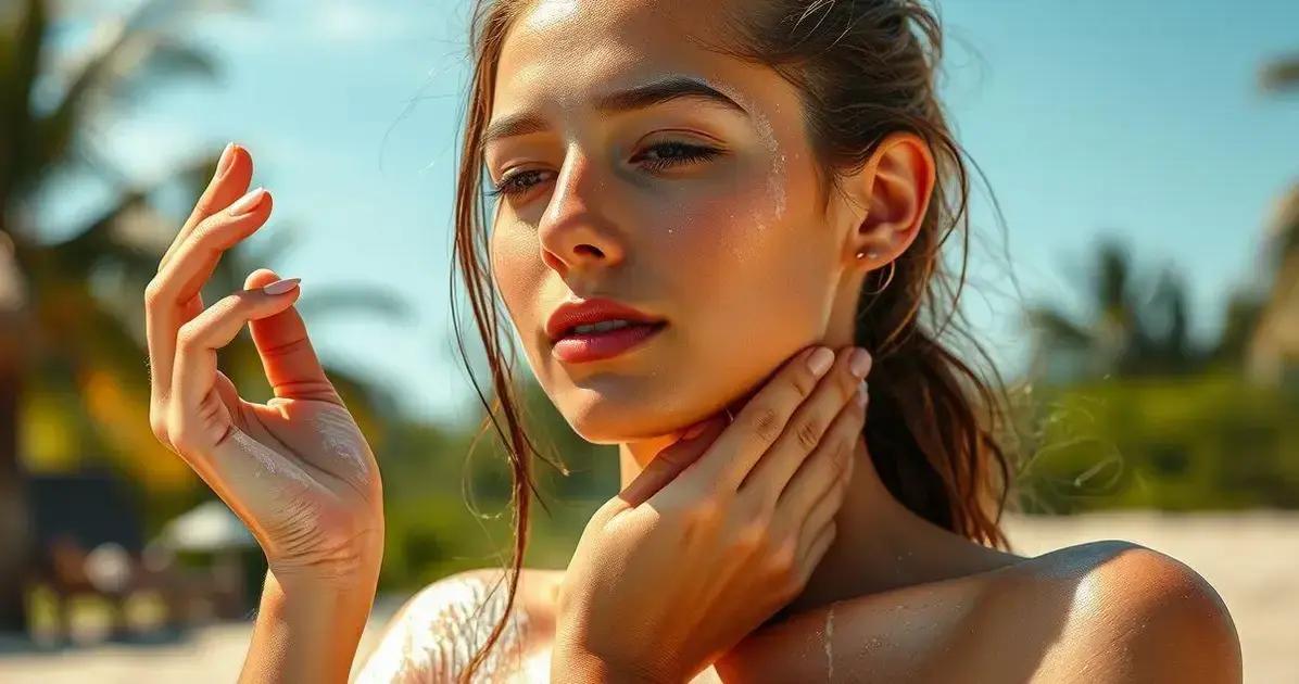 Protetor solar corporal com brilho