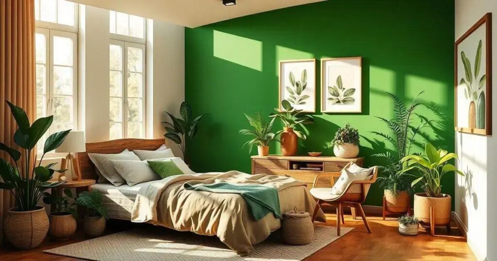 quarto parede verde