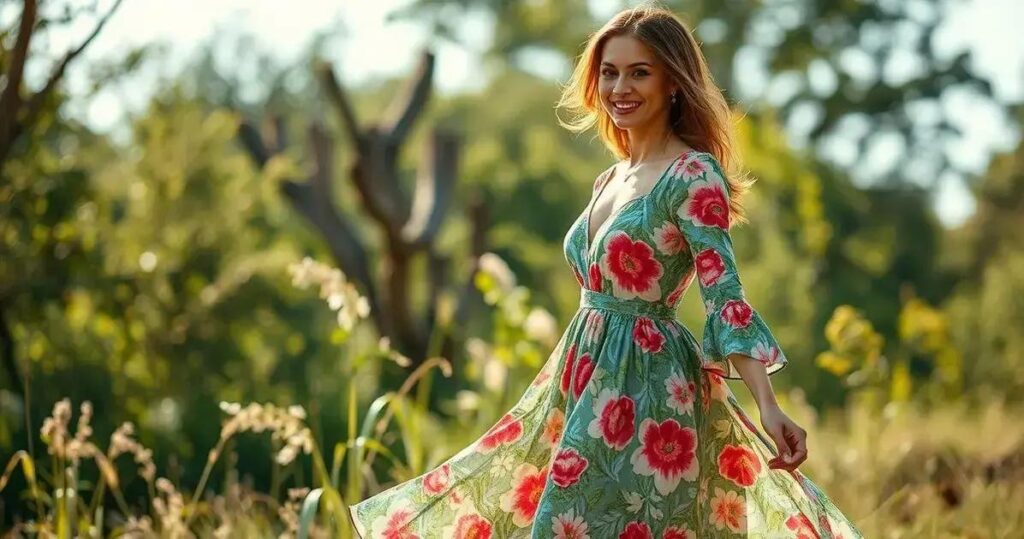 Vestido longo floral