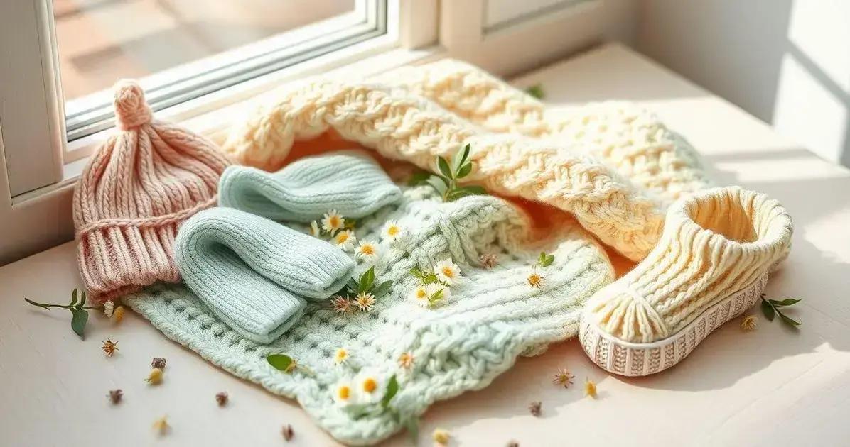 Artesanato com tricô para bebês