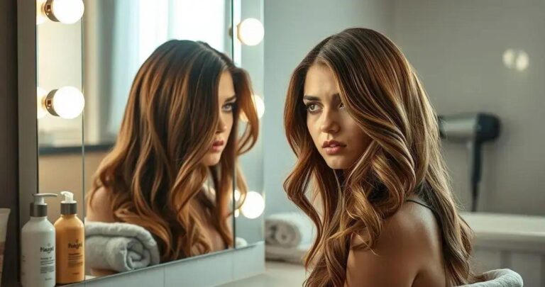 cabelo manchado de matizador