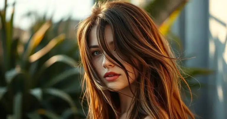 cabelo ruivo acobreado