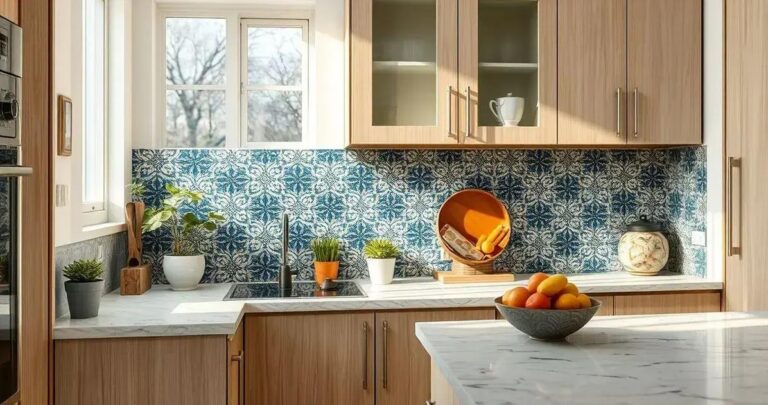 Decoração de cozinha com azulejos decorativos