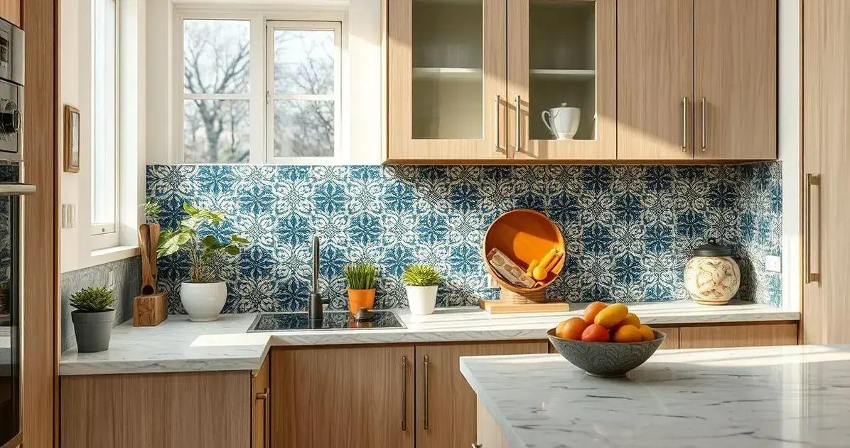 Decoração de cozinha com azulejos decorativos