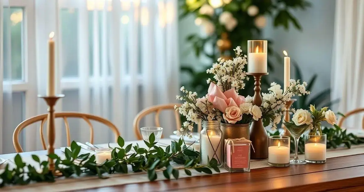 decoração de noivado