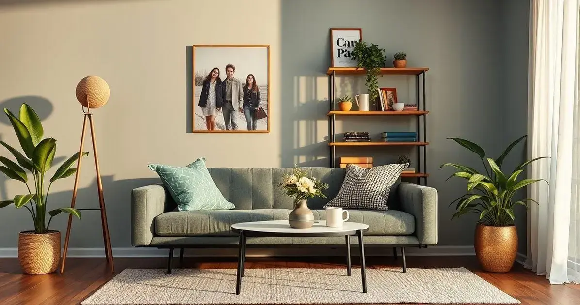 decoração de sala com rack