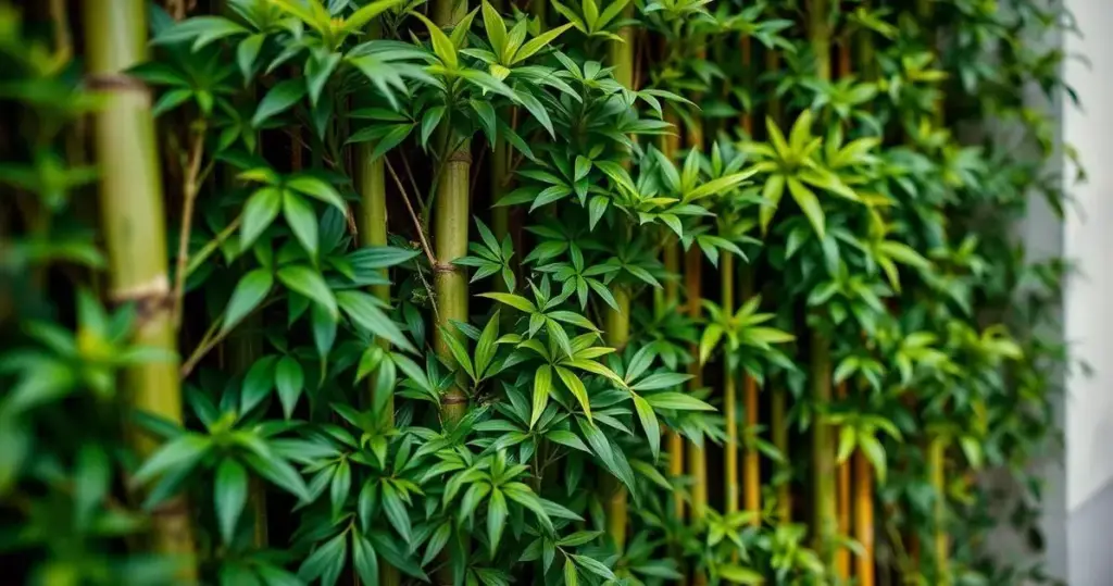 Horta vertical com bambu: sustentabilidade e beleza