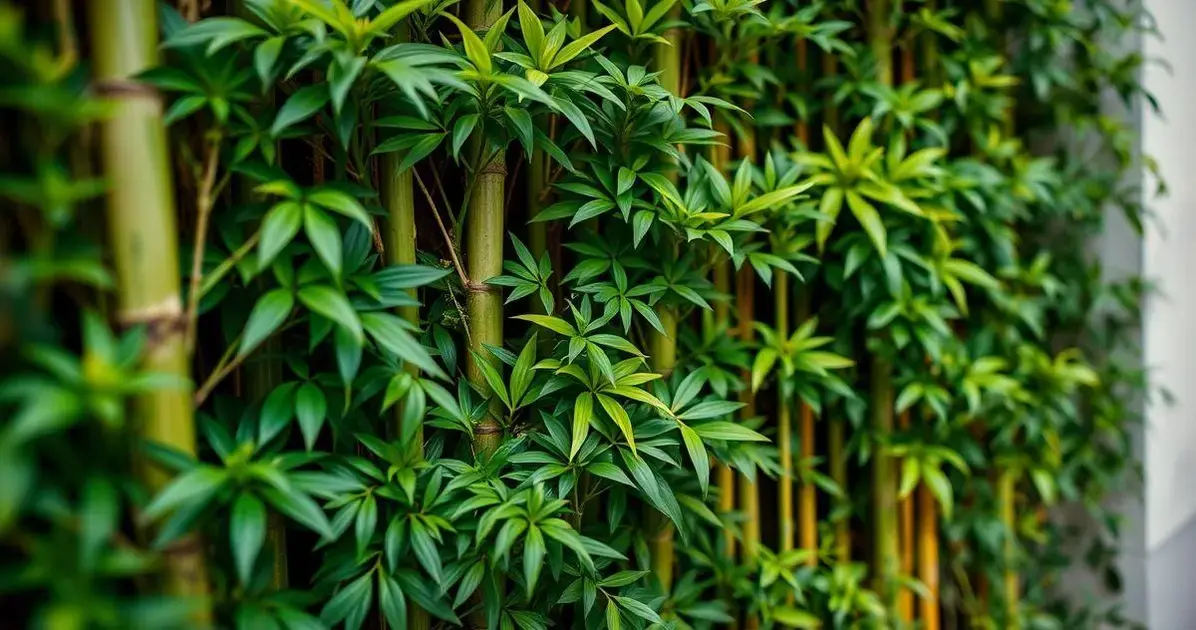 Horta vertical com bambu: sustentabilidade e beleza