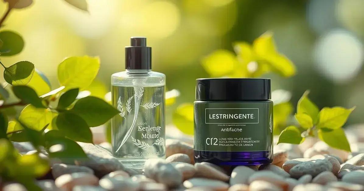 Loção adstringente para acne