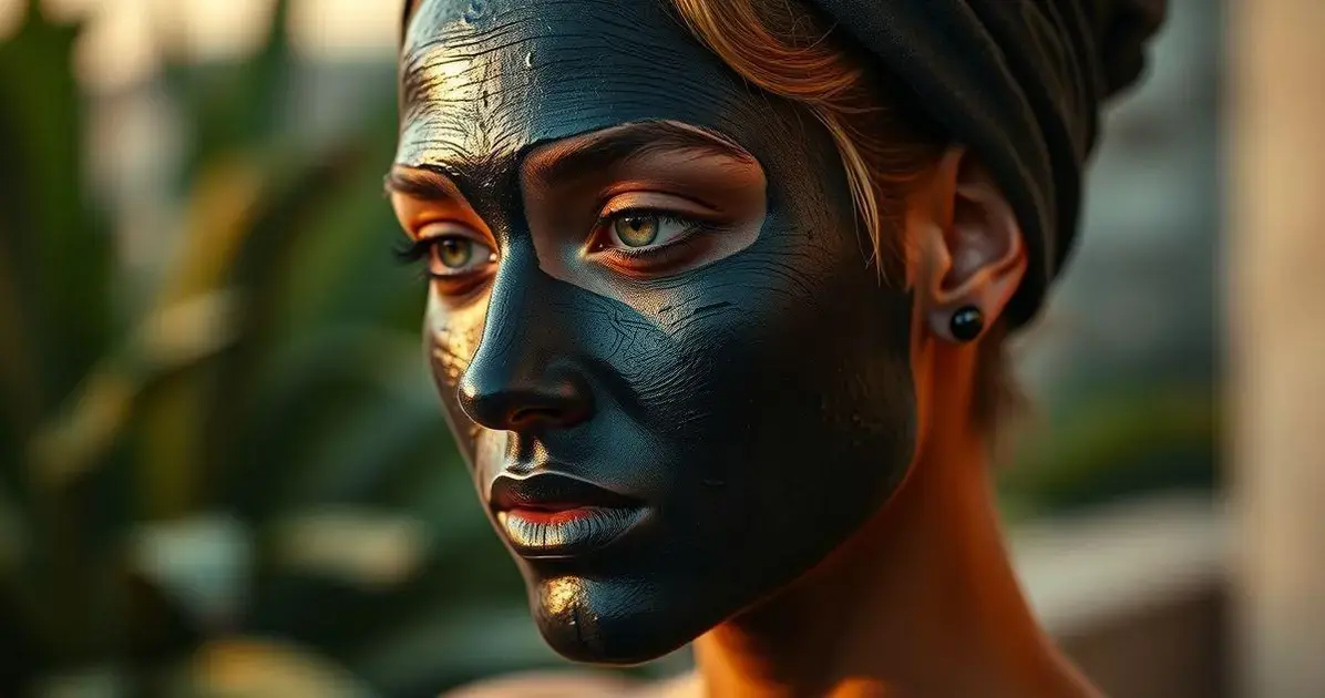 Máscara de argila preta para o rosto