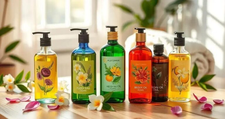 Óleo corporal para massagem