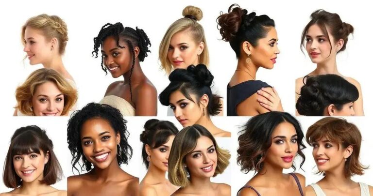 Penteados para cabelos curtos e médios