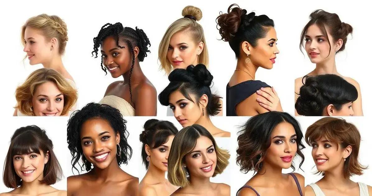 Penteados para cabelos curtos e médios