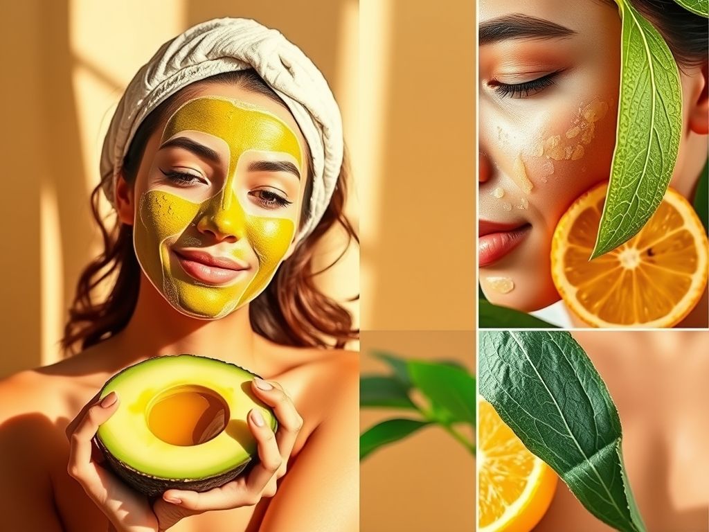 Colagem mostrando receitas de peeling caseiro para pele seca, oleosa e sensível.