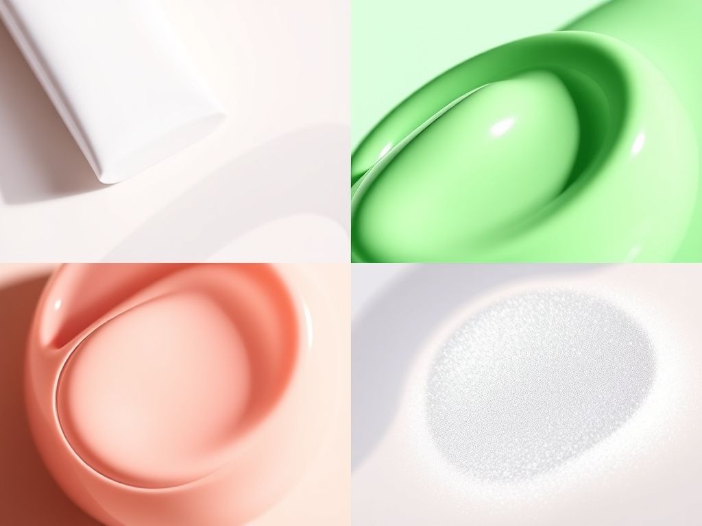 Quatro tipos diferentes de primers faciais: matificante, hidratante, corretivo de cor e iluminador.