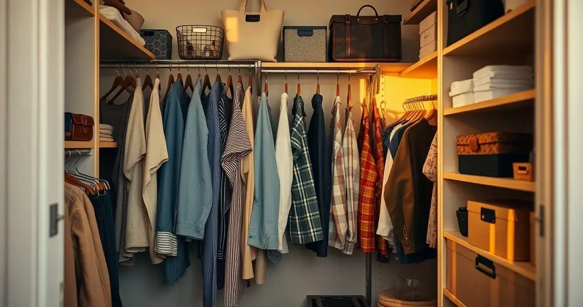 como organizar um closet pequeno