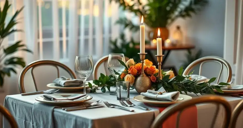 Mesa de Jantar Decorada: Receber com Estilo em Todas as Ocasiões decoração de mesa jantar