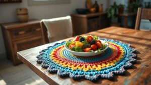 Sousplat de Crochê Moderno: Tutorial Fácil com Fio de Malha