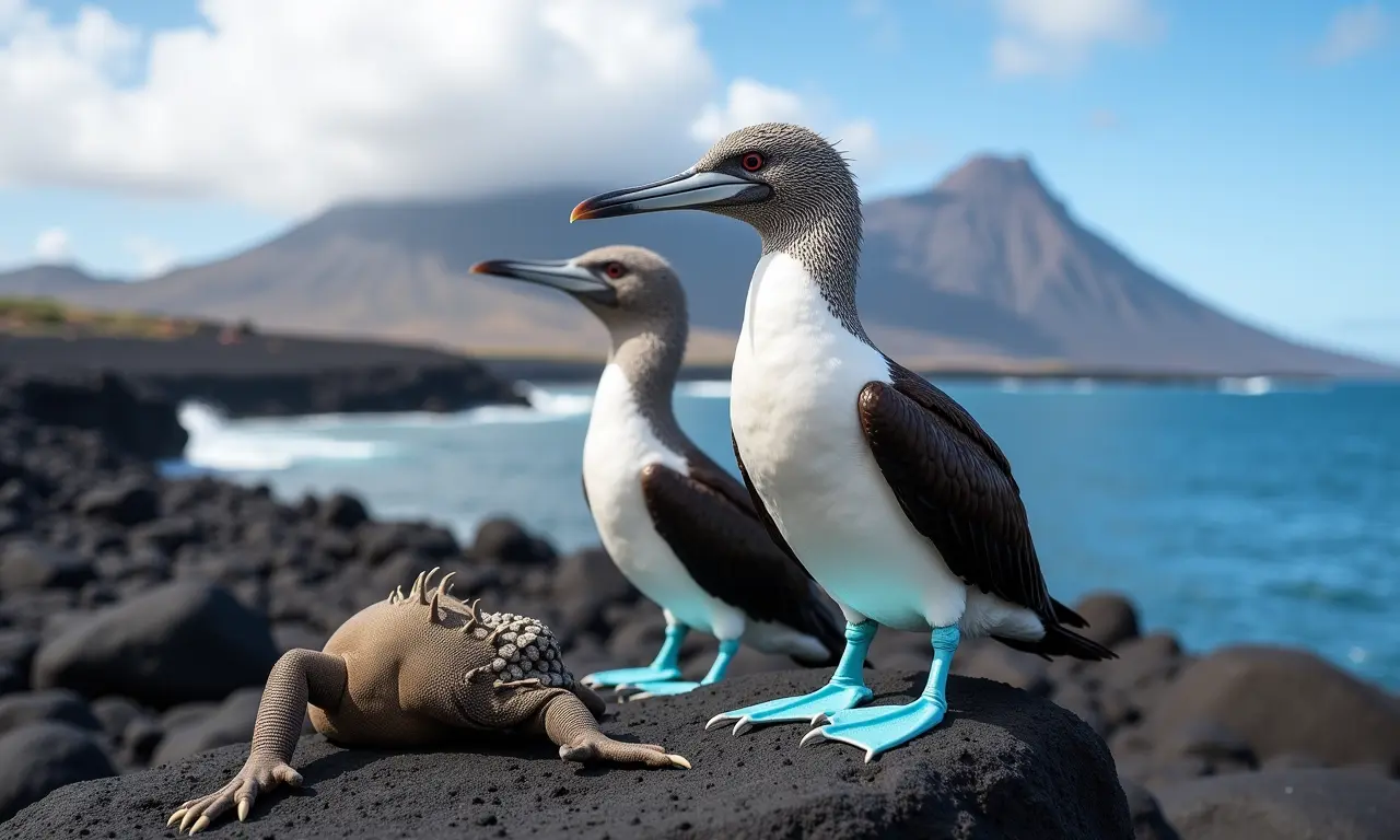 A biodiversidade exuberante das Ilhas Galápagos.
