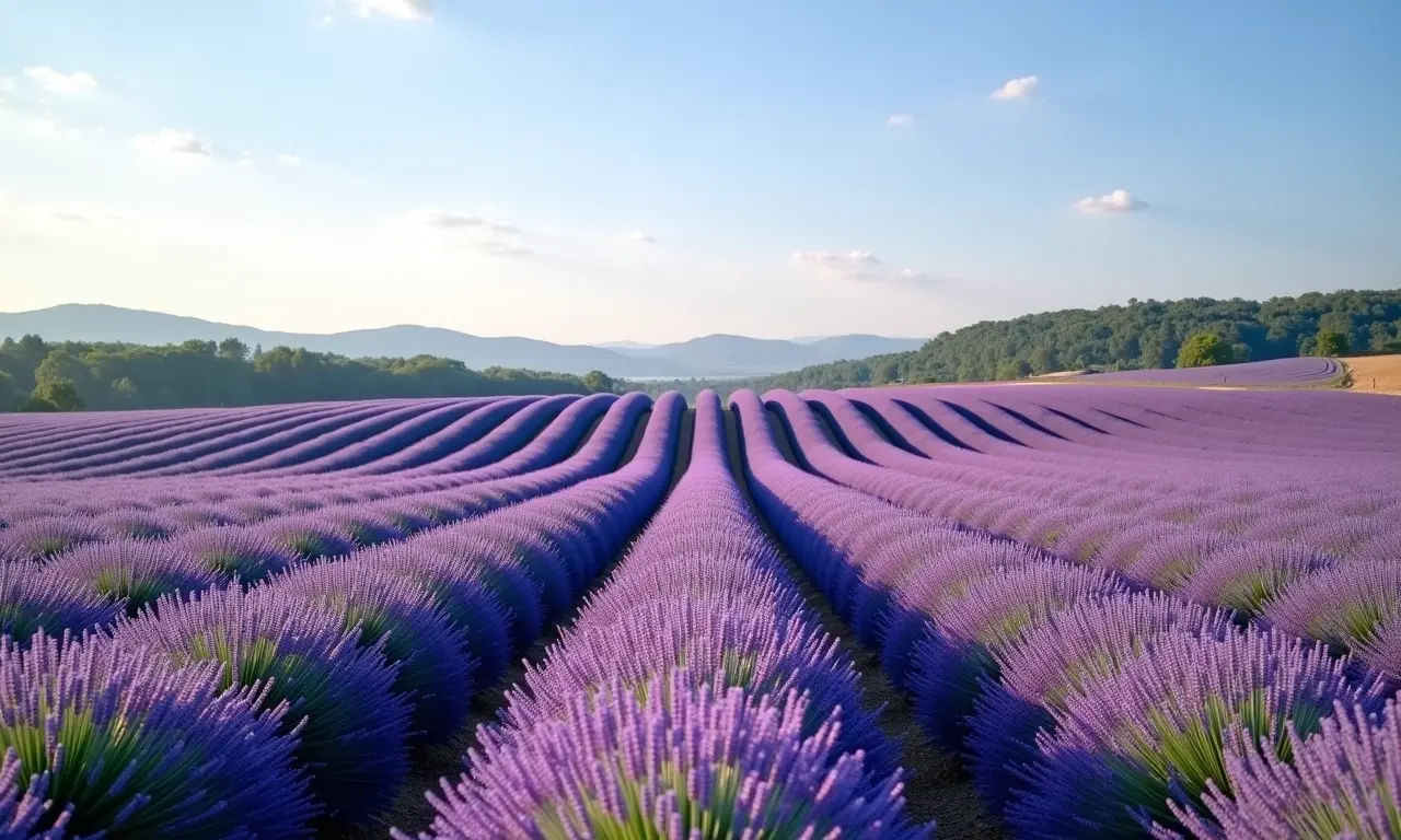 A serenidade dos campos de lavanda na Provence.