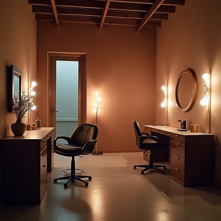 Acústica inadequada em estúdio de maquiagem.