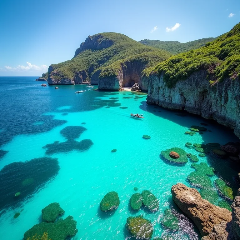 Água turquesa cristalina e vida marinha vibrante em Fernando de Noronha
