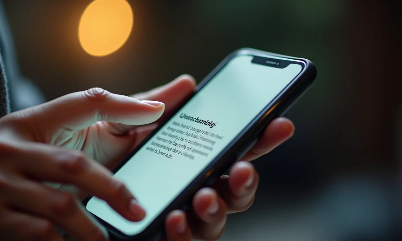 Alerta de cobranças inesperadas em um smartphone.
