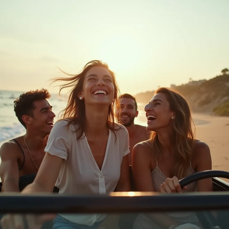 Amigos aproveitando a Rota das Emoções no Nordeste.