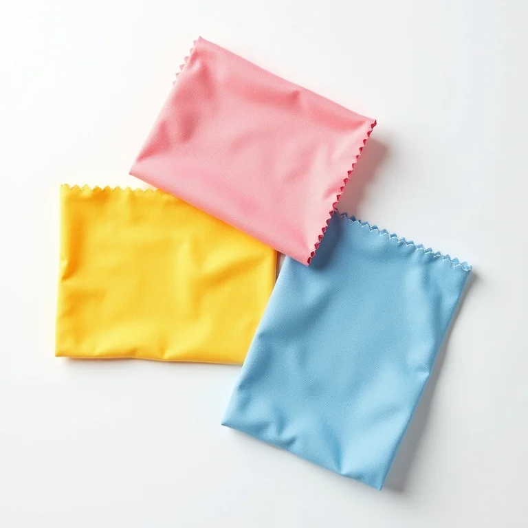 Amostras de tecidos coloridos dispostas artisticamente, representando a importância das cores na moda dopamina.