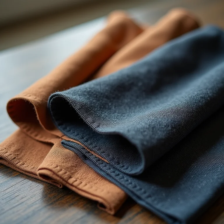 Amostras de tecidos para calça de alfaiataria masculina.