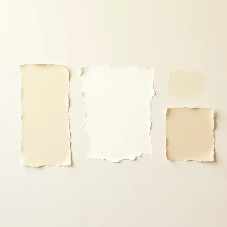 Amostras de tinta neutra em parede texturizada