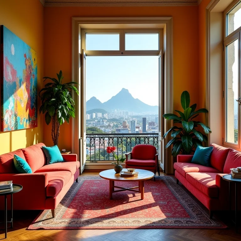 Apartamento com bossa e cor no centro histórico do Rio