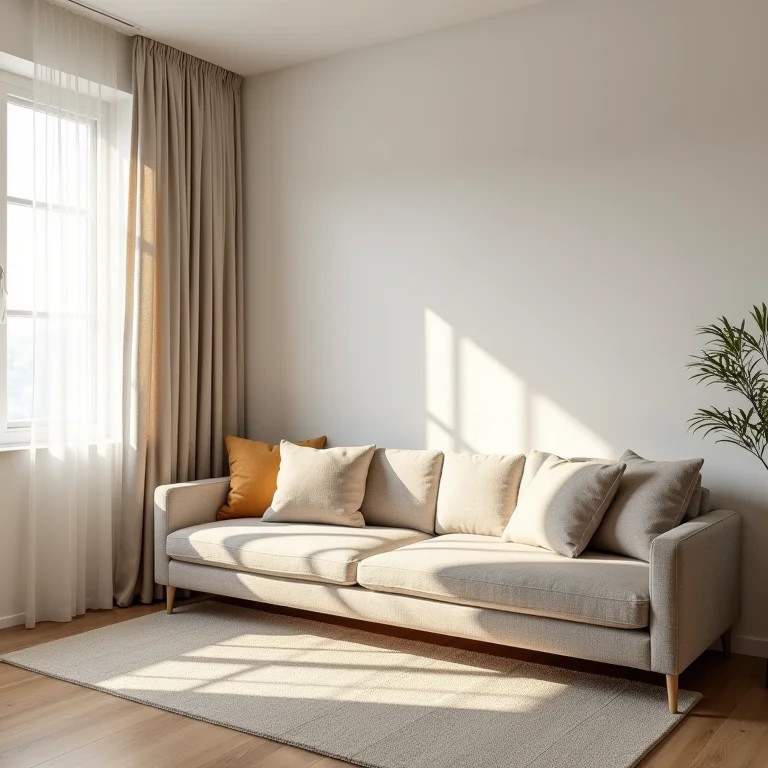 Apartamento pequeno impessoal e sem toques pessoais.